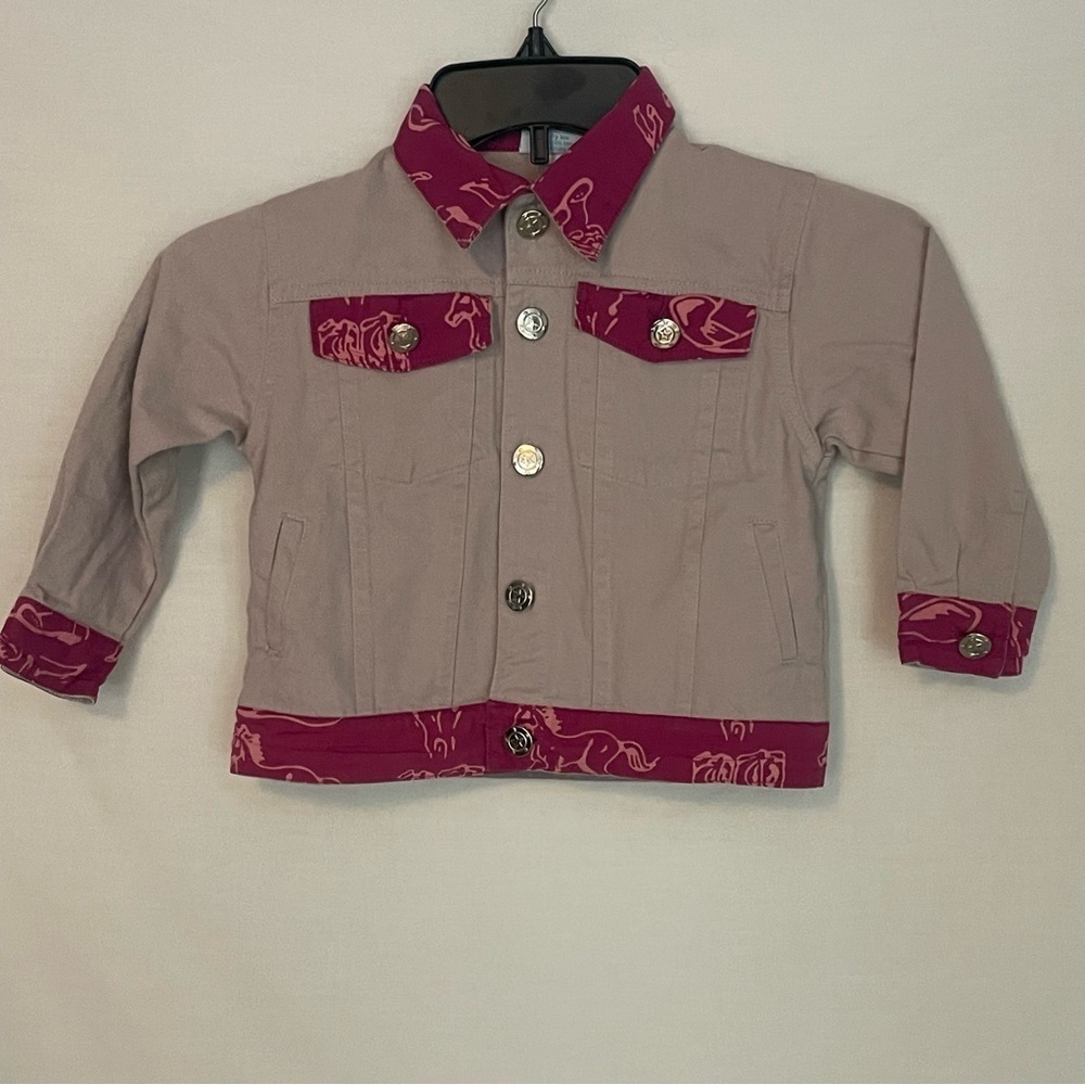 Young Colors kids girls light weight jacket with purple accents size 3